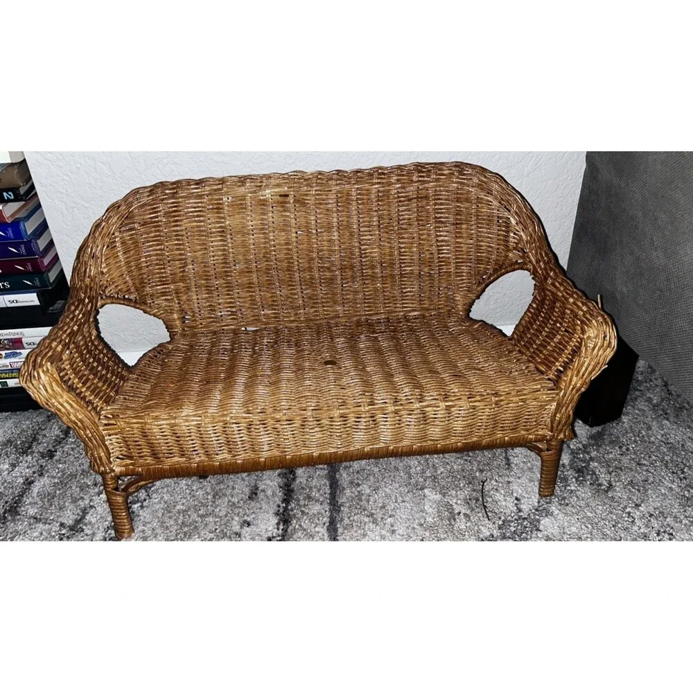 Wicker Doll 10 Inches Tall by 14 Inches wide